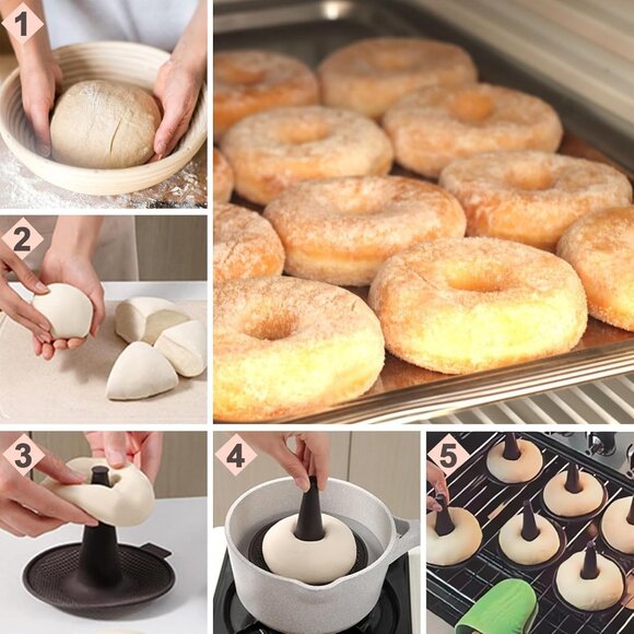 Silicone Baking Mold Set Cake Mousse Pudding Donut Molding(1 Set(6 Pcs)) - Picture 3 of 9